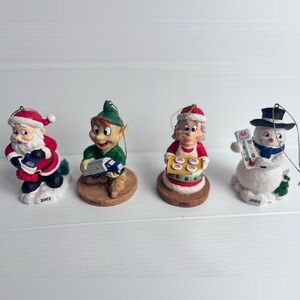 2003 Marathon Gas Christmas Promo Ornament Set of 4